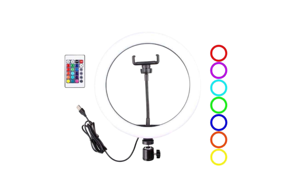 MJ26 RGB LED 10-Inch Ring Light With Stand