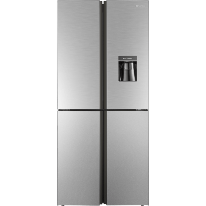 Hisense 392L No Frost 4 Door Freezer Fridge with Water Dispenser-Inox