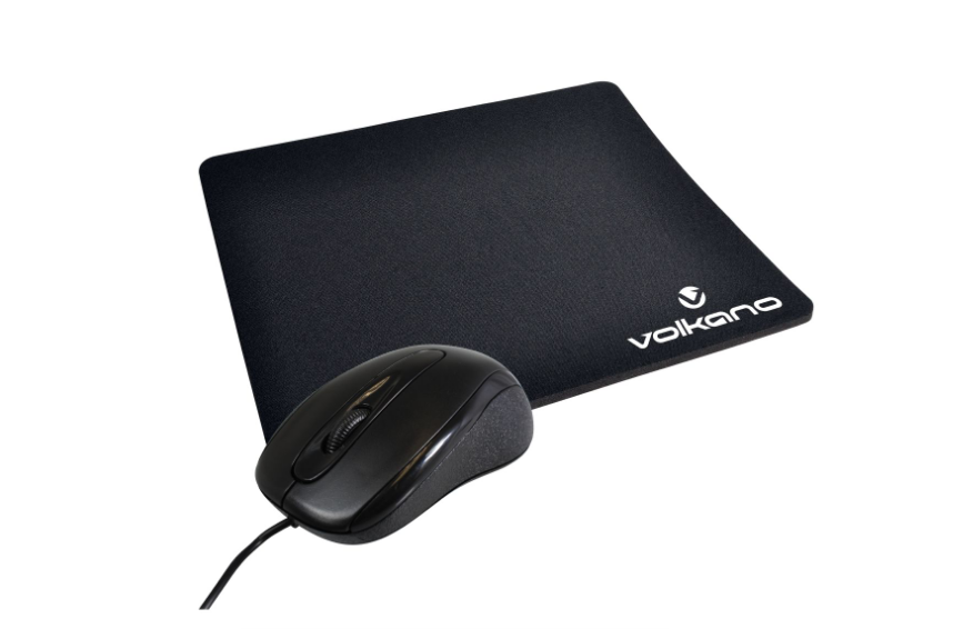 Volkano Wired USB Mouse With Mousepad Combo Slick Series