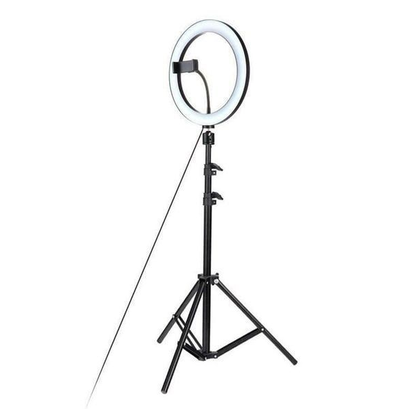 2-in-1 180° Rotatable 3-Mode LED Ring Light & Adjustable Tripod Stand - 26cm