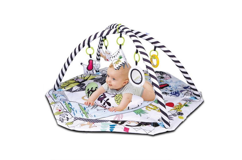 4 in 1 Newborn Baby Activity Gym Play Mat And Ball Pit - Black/White