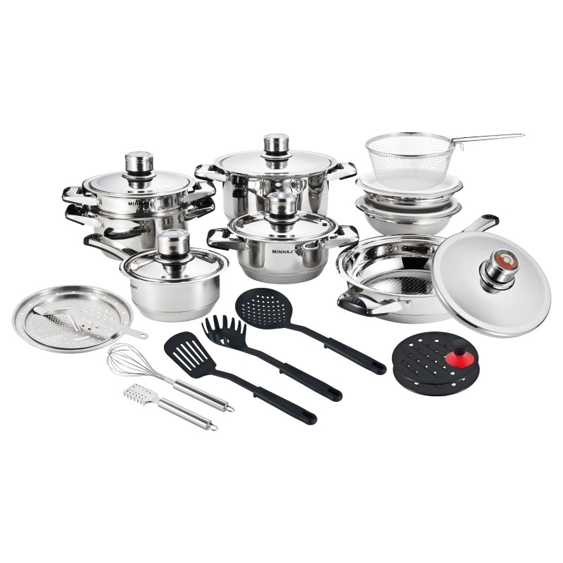 27 Piece Stainless Steel Cookware Set