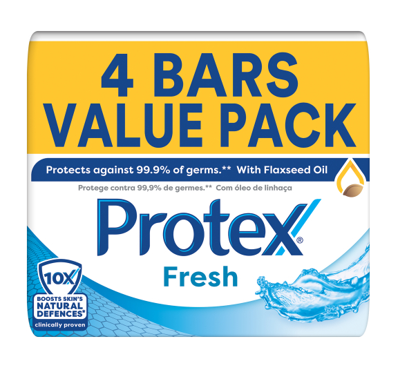 Protex Fresh Antigerm Bar Soap 4-Piece Pack 150 g