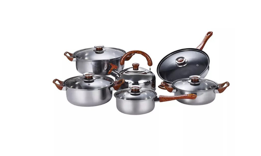 12 Piece Non Stick Cooking Pots Sets