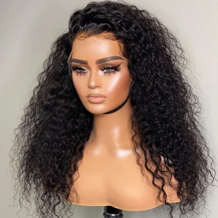 Glueless Water Wave 13x4 Frontal Lace Wig Full Volume 100% Human Hair